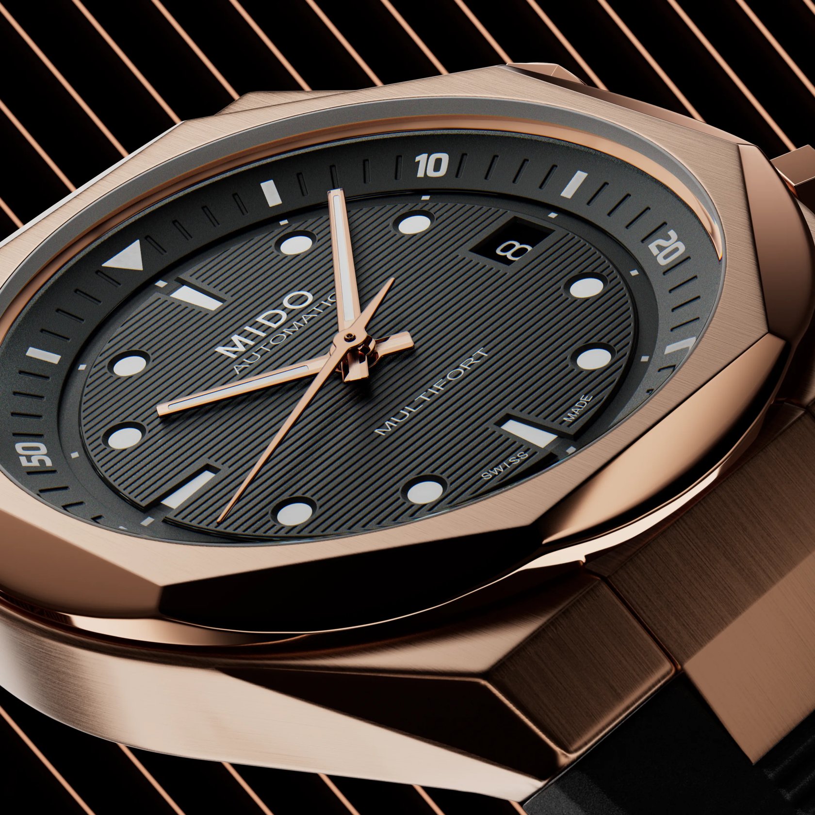 MIDO MULTIFORT 腕時計(クォーツ) MIDO Multifort 8 Two Crowns | M0475073705100 | MIDO® Watches