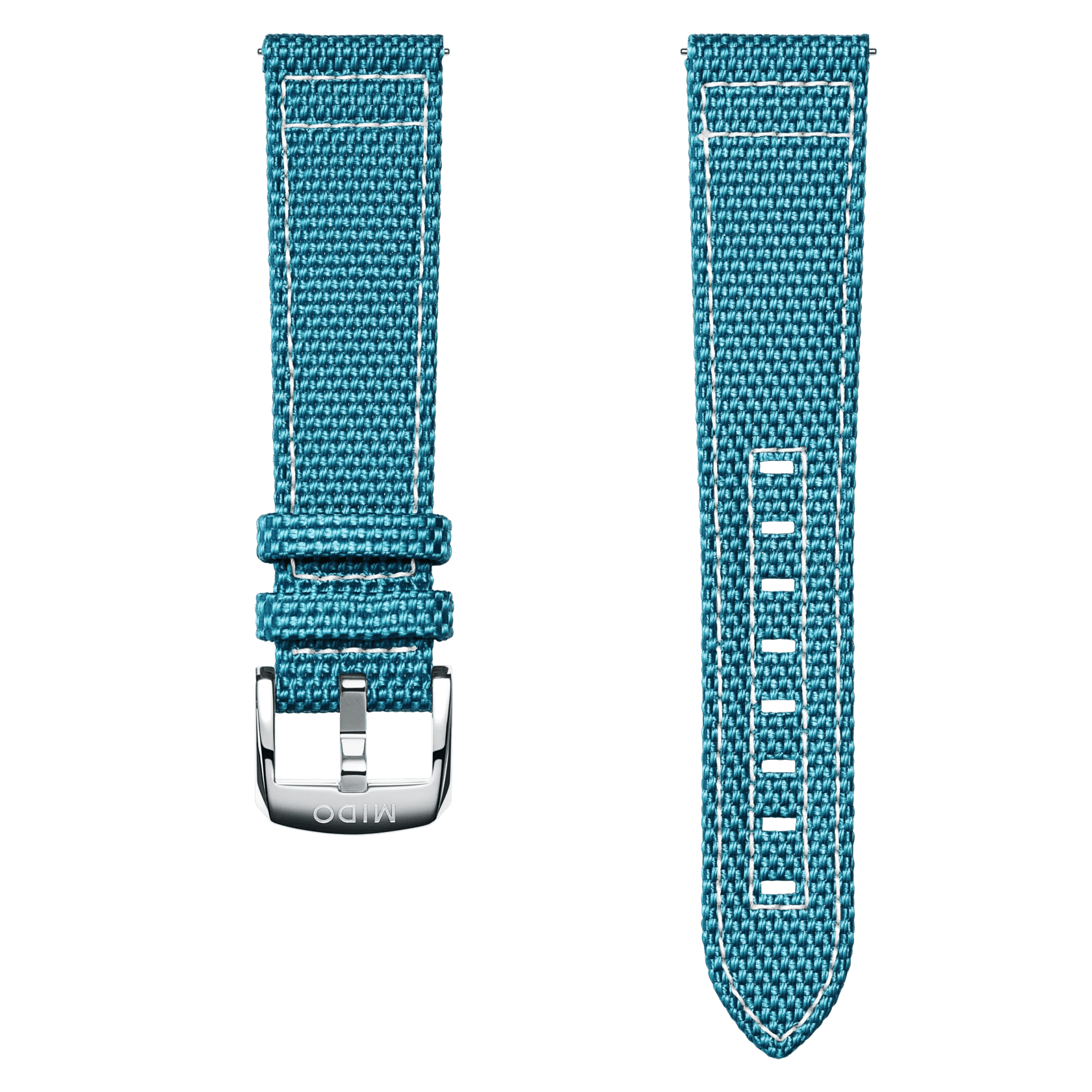 Cinturino in tessuto blu 21mm