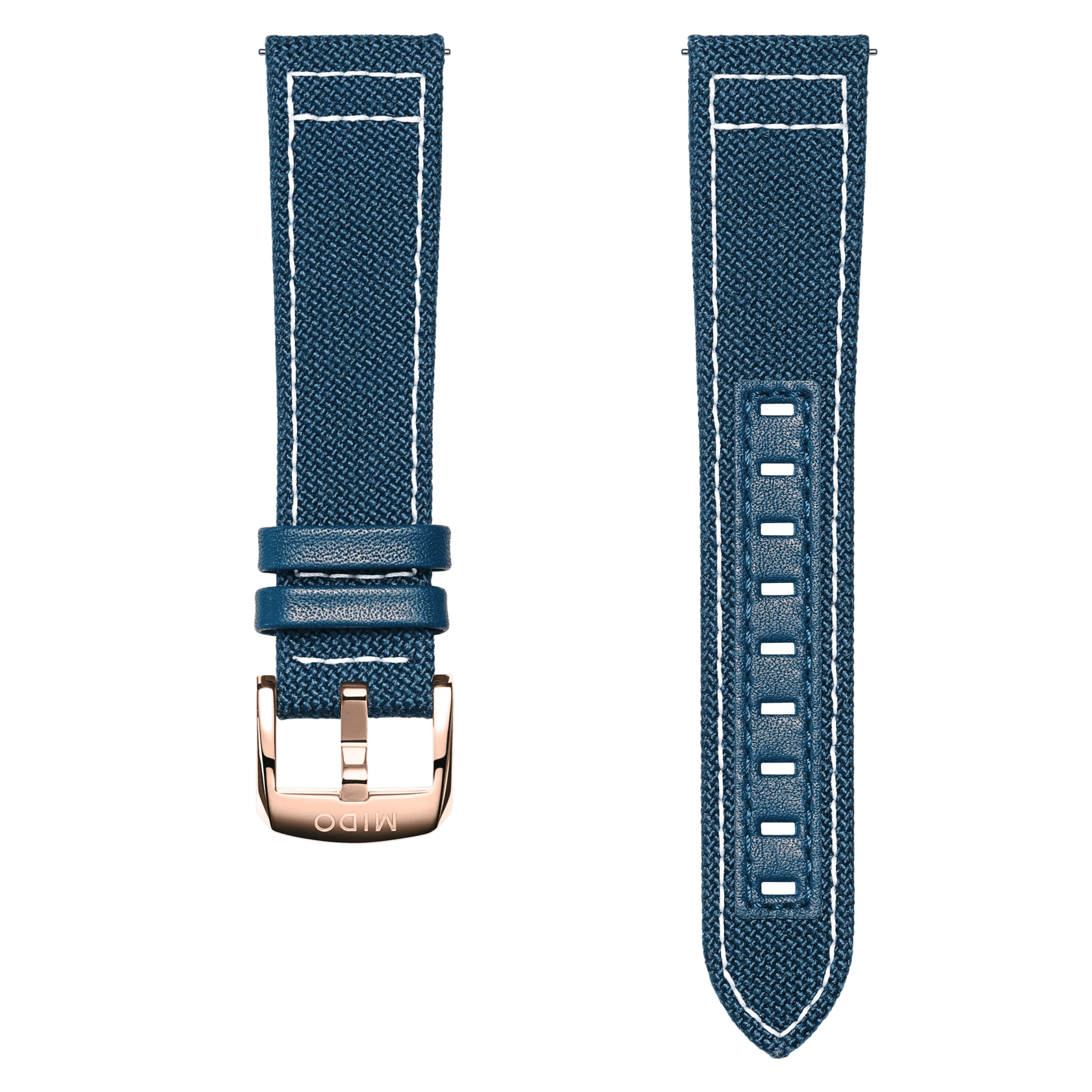 Cinturino in tessuto blu 21mm