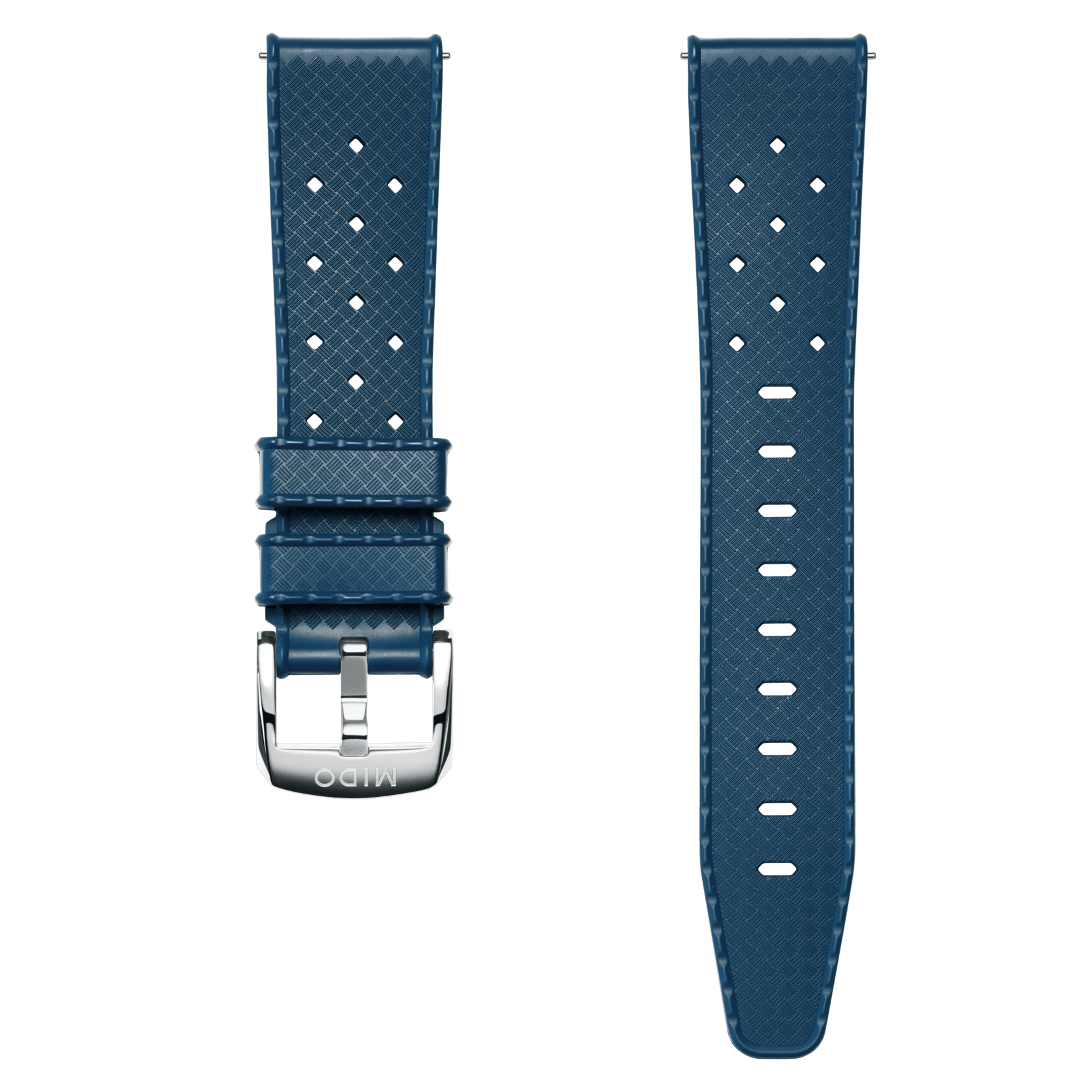 Cinturino in caucciù blu 21mm