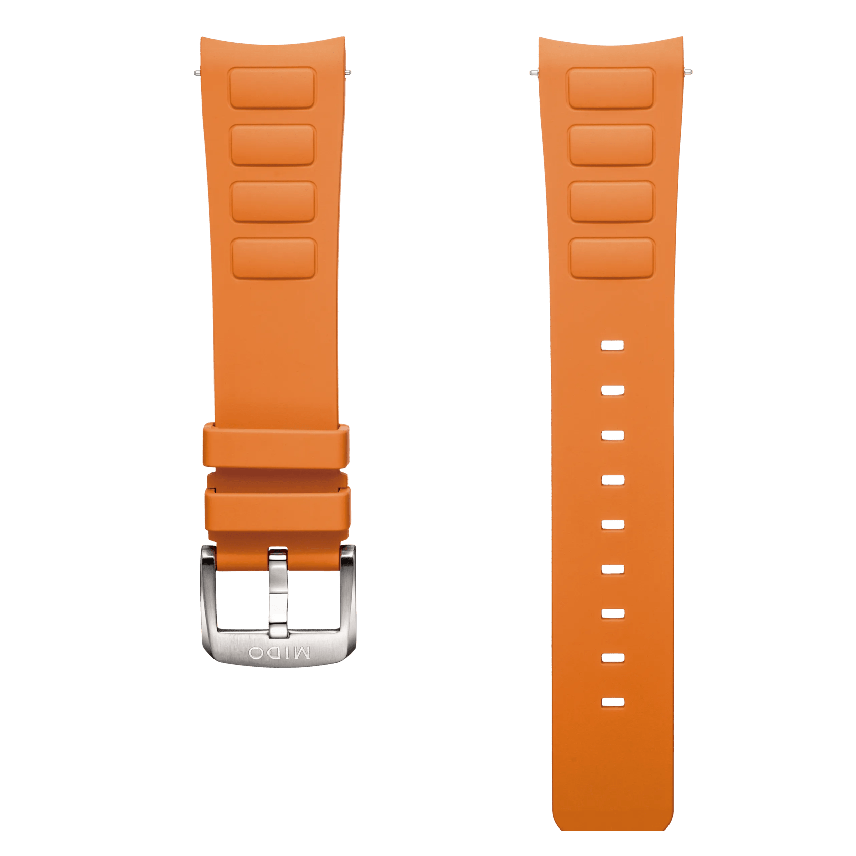 Correa de caucho naranja para Multifort TV Big Date 22mm