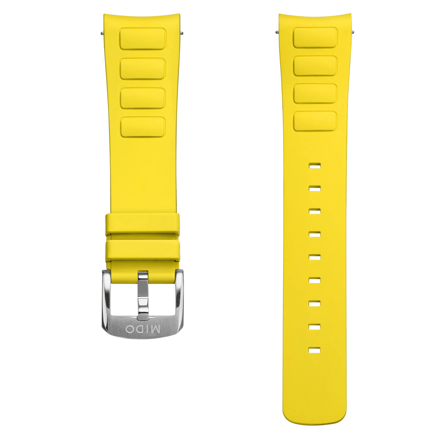 Correa de caucho amarilla para Multifort TV Big Date 22mm