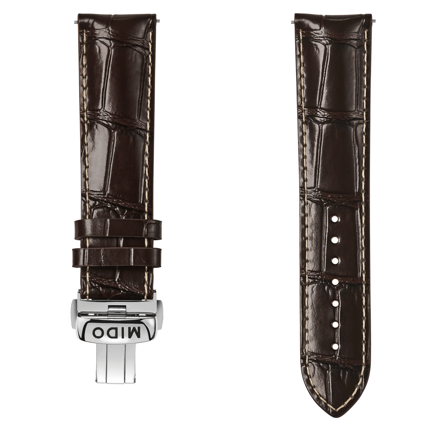 Bracelet cuir marron 22mm