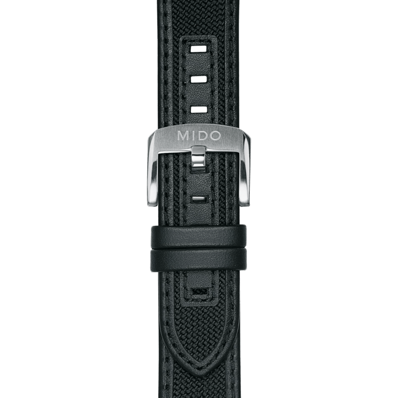 MIDO Ocean Star 39 Black fabric and leather strap 20mm