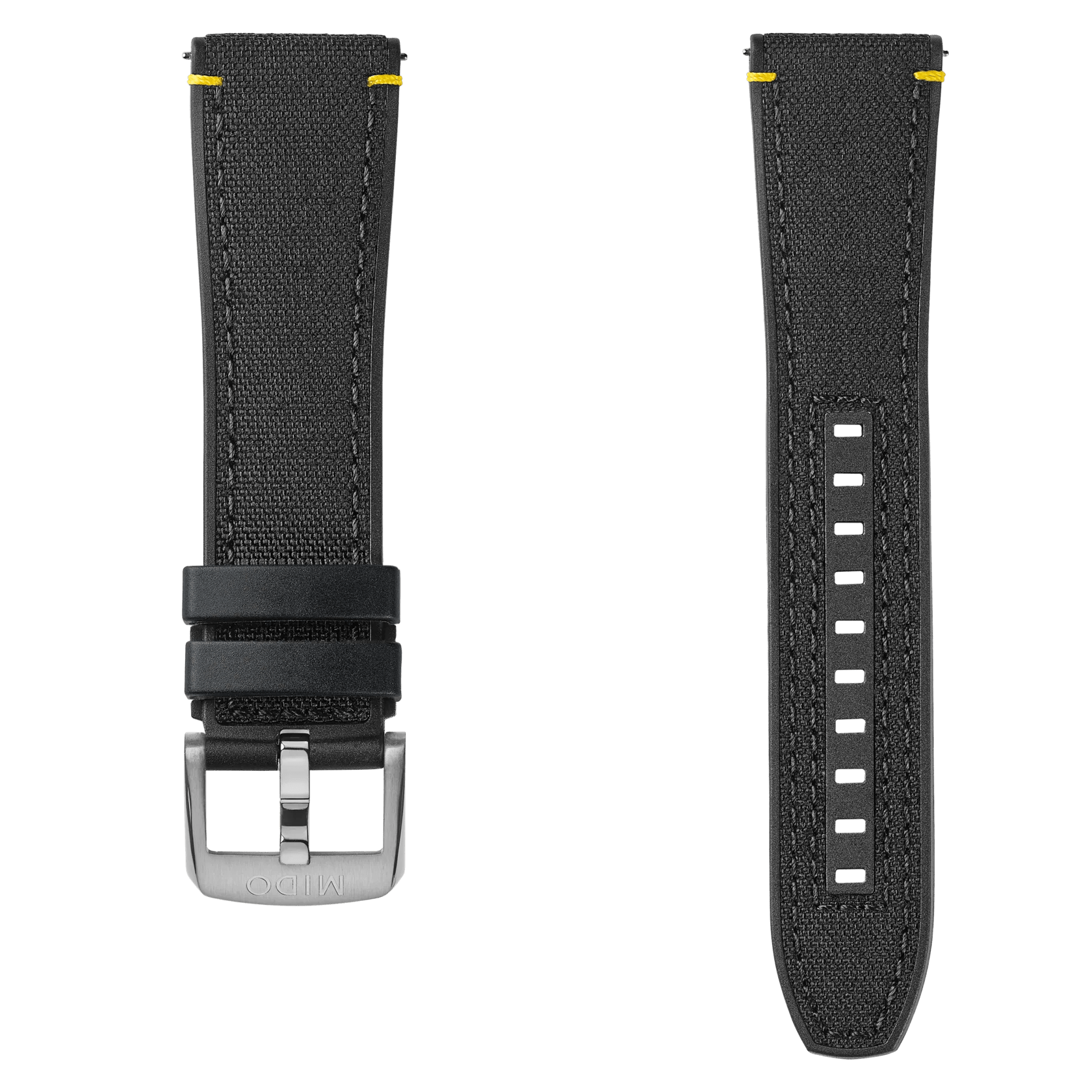 Multifort TV Chronograph schwarzes Textil- und autschuk-Armband 23mm