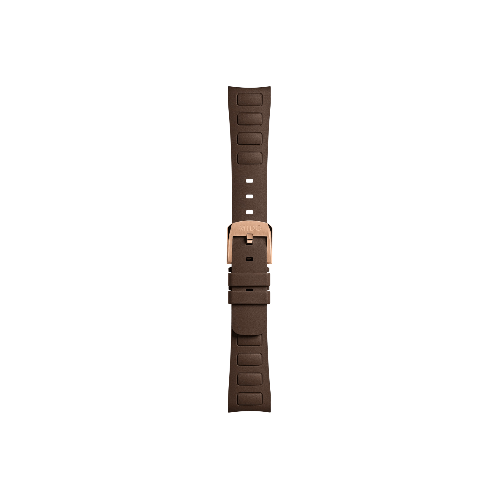 MIDO Multifort TV 35 brown rubber strap 18mm | M852019606 | MIDO
