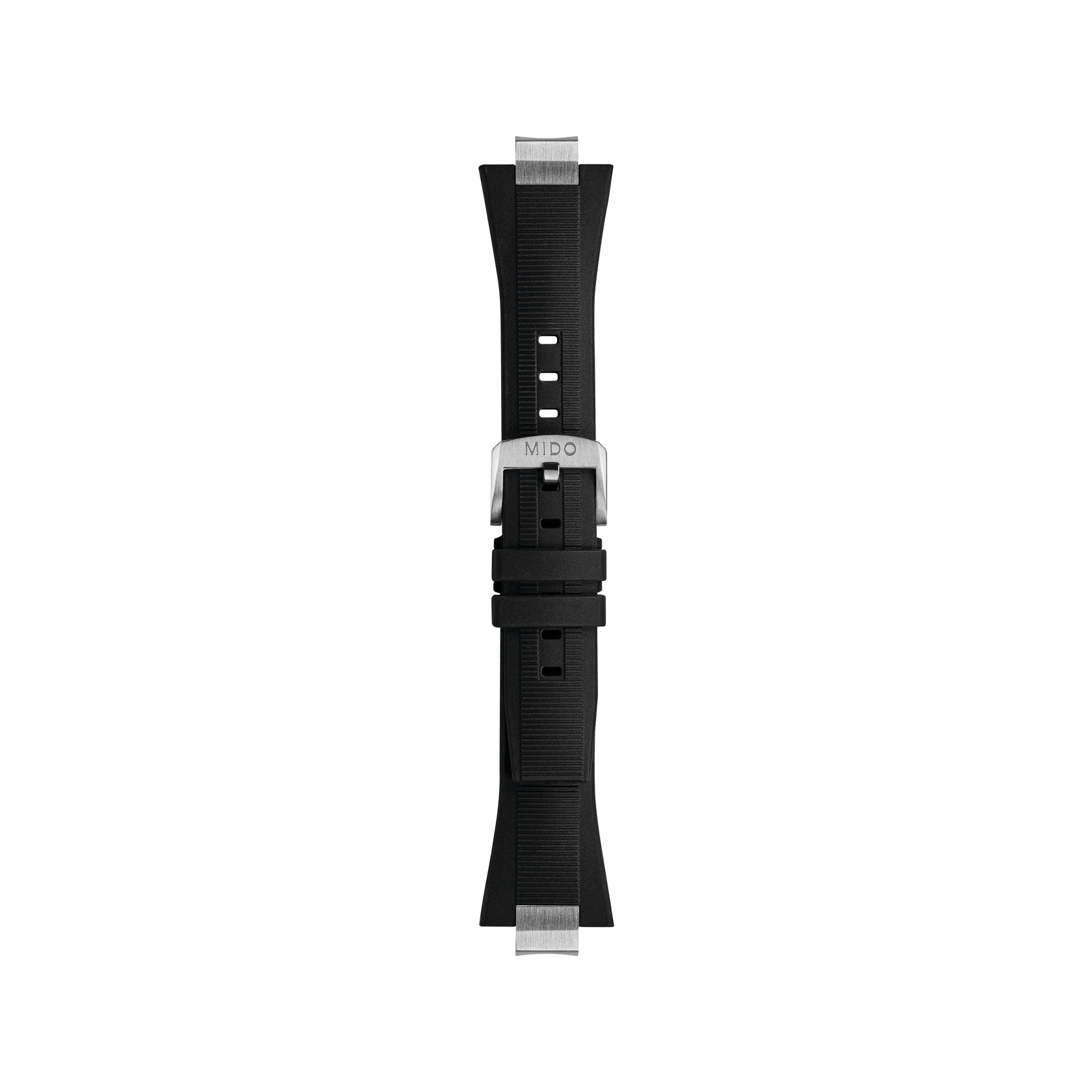 MIDO Multifort 8 Two Crowns black rubber strap 12mm | M852019654