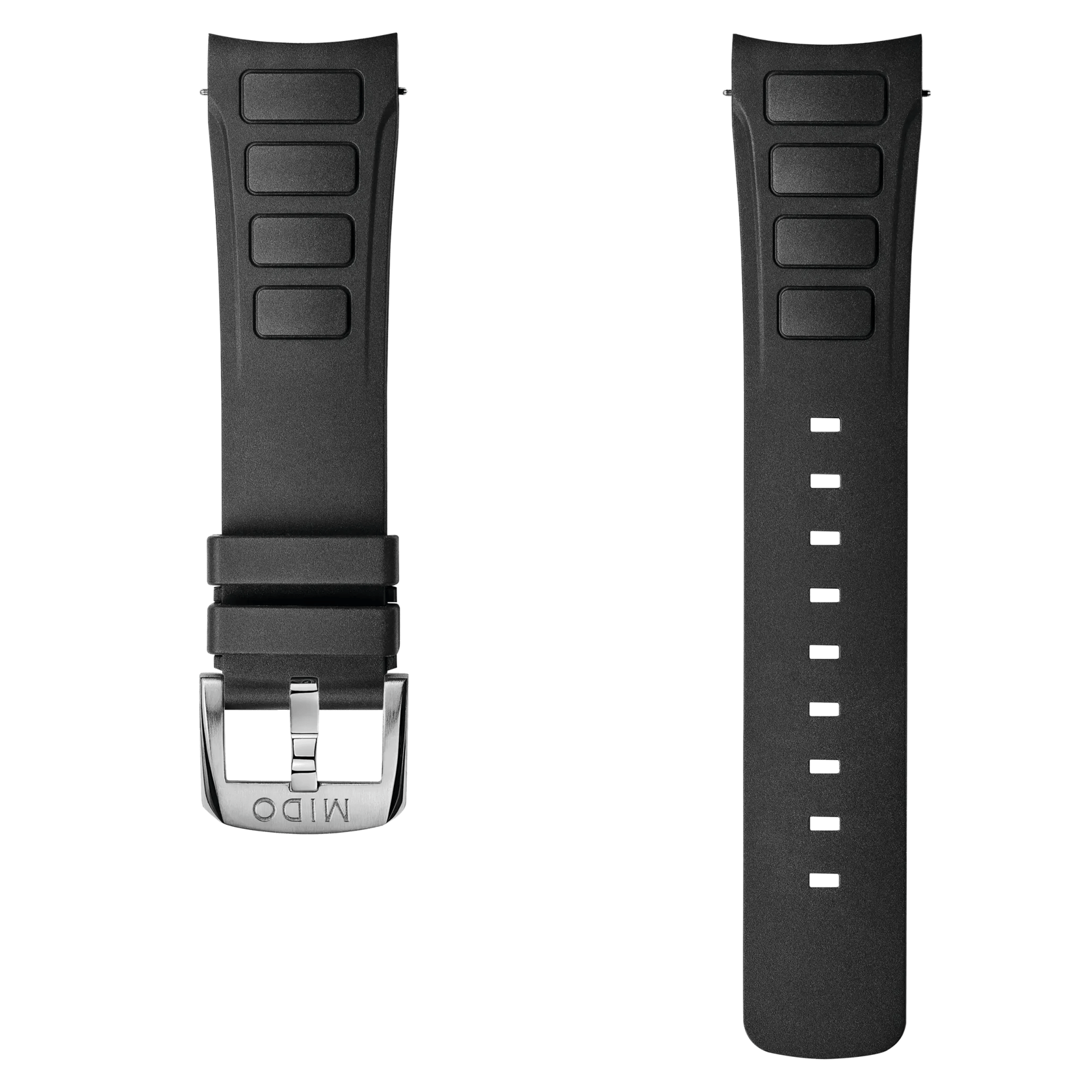 Multifort TV Chronograph schwarzes Kautschuk-Armband 23mm