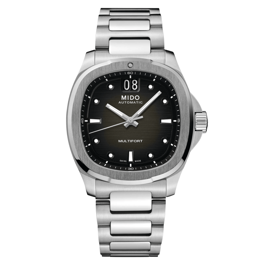 mido ① Mido Watches Multifort 8 Two Crowns M0475071108100 Upc