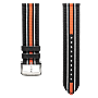 Bracelet tissu noir et orange 22mm M852018268