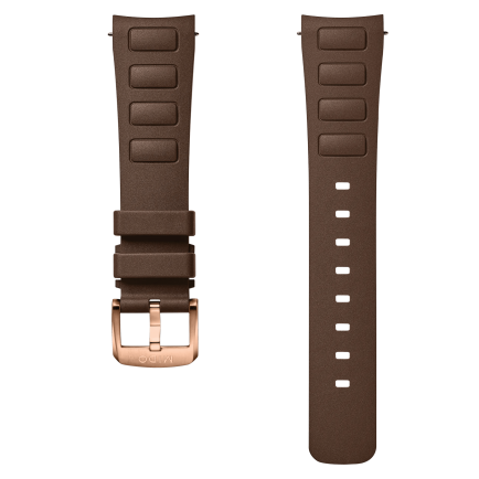 Bracelet Multifort TV Big Date caoutchouc marron 22mm