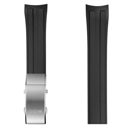 Bracelet Ocean Star 200 caoutchouc noir 21mm